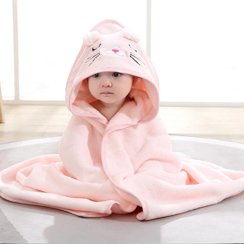 Toalha Infantil com Capuz em Formato de Animal