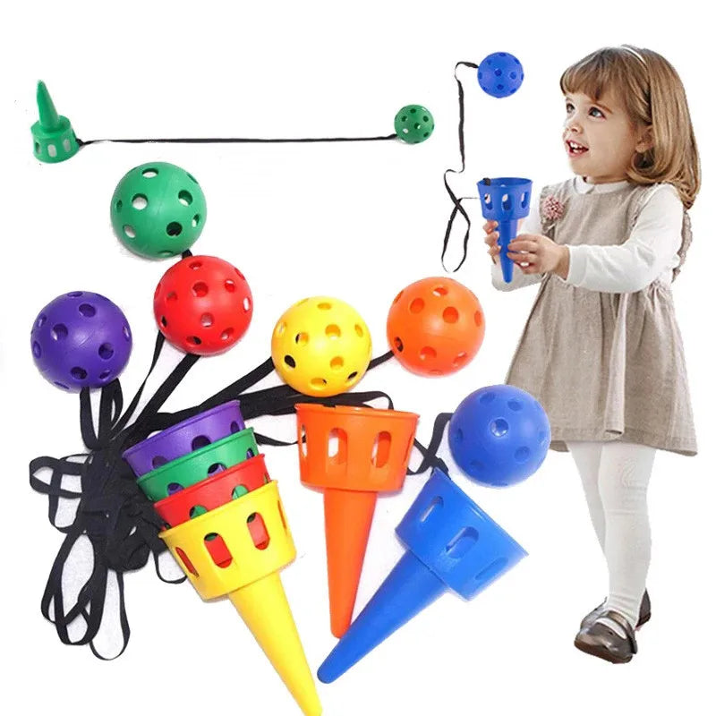 Jogo de Arremesso e Pega Bolinha – Conjunto Divertido de Coordenação Motora Infantil
