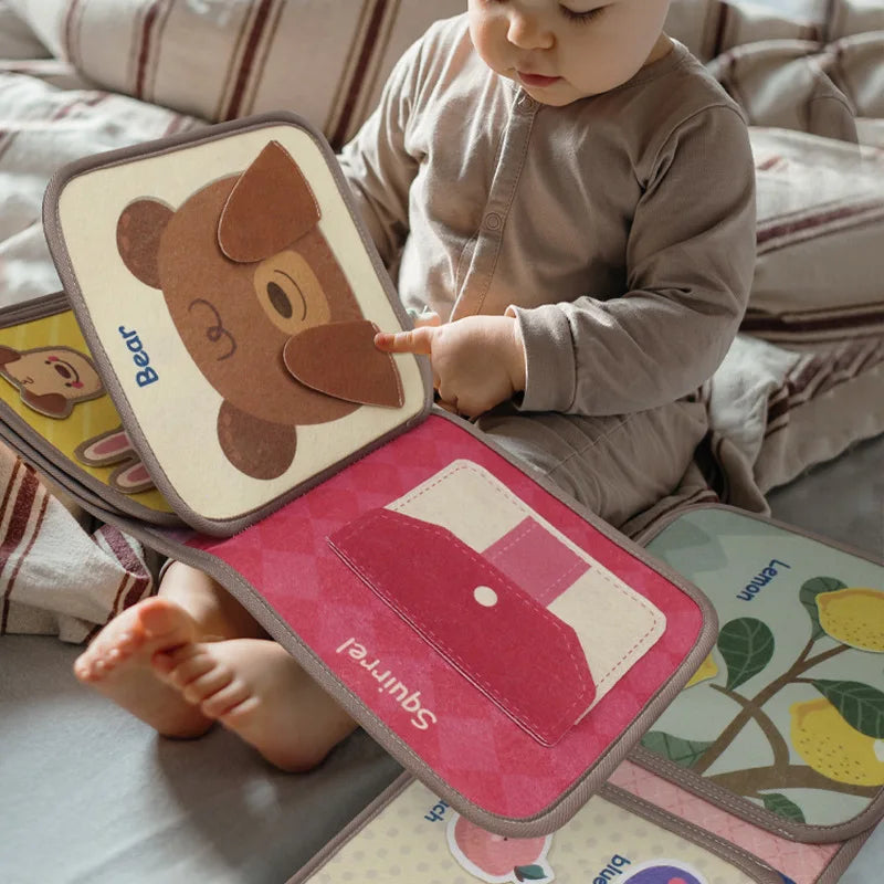 Livro Sensorial Montessori Infantil – Busy Book Educativo com Atividades de Aprendizado