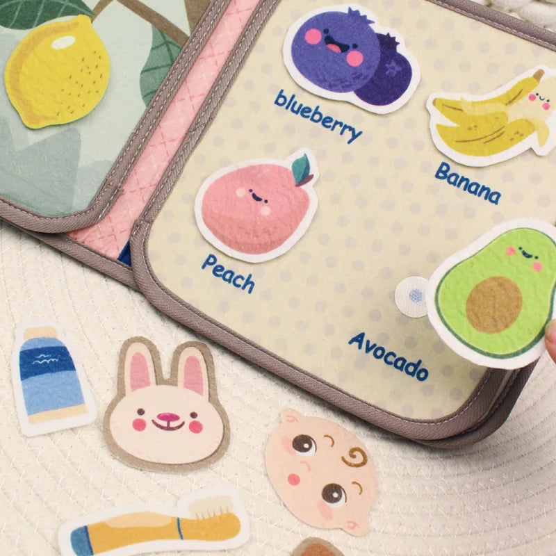 Livro Sensorial Montessori Infantil – Busy Book Educativo com Atividades de Aprendizado
