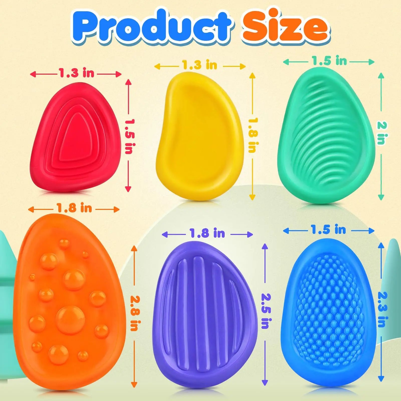 Mini sensorial textruizado de silicone