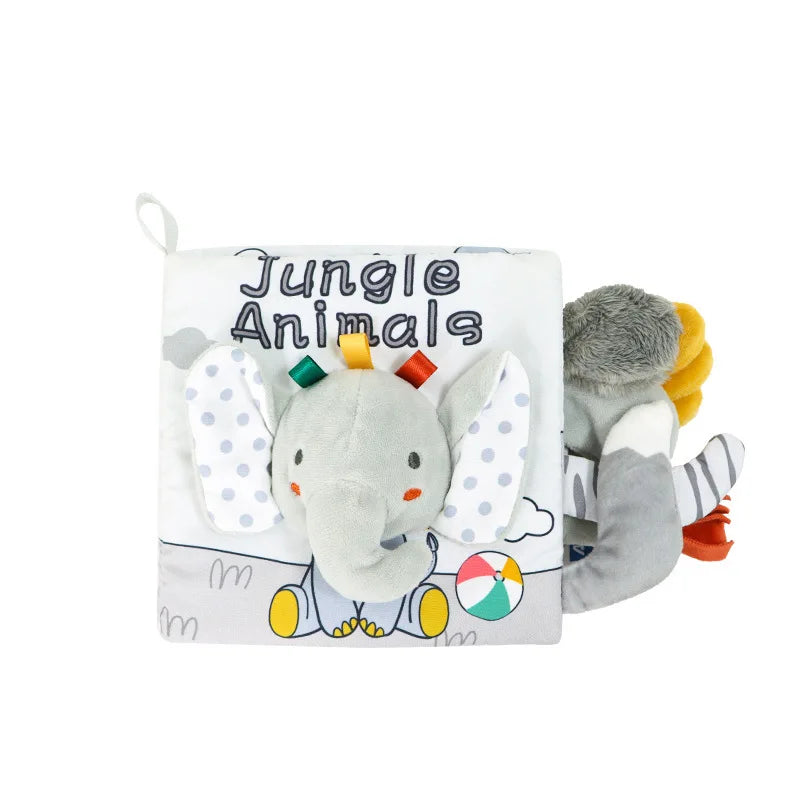 Livro de Pano Sensorial 3D para Bebês em inglês