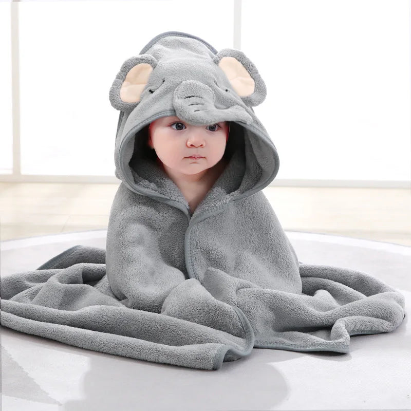 Toalha Infantil com Capuz em Formato de Animal
