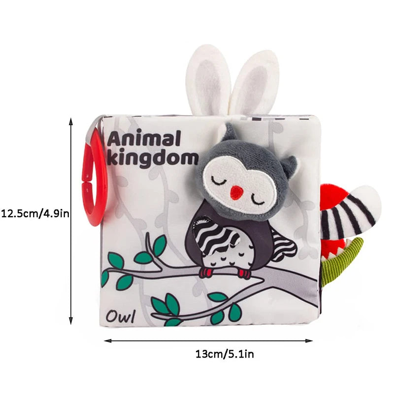 Livro de Pano Sensorial 3D para Bebês em inglês