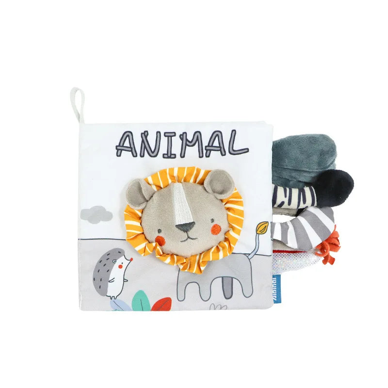Livro de Pano Sensorial 3D para Bebês em inglês