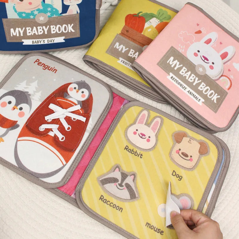 Livro Sensorial Montessori Infantil – Busy Book Educativo com Atividades de Aprendizado