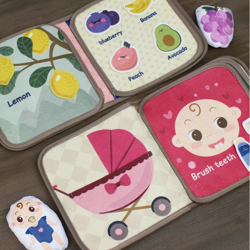 Livro Sensorial Montessori Infantil – Busy Book Educativo com Atividades de Aprendizado
