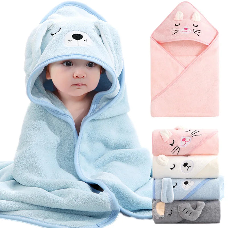 Toalha Infantil com Capuz em Formato de Animal